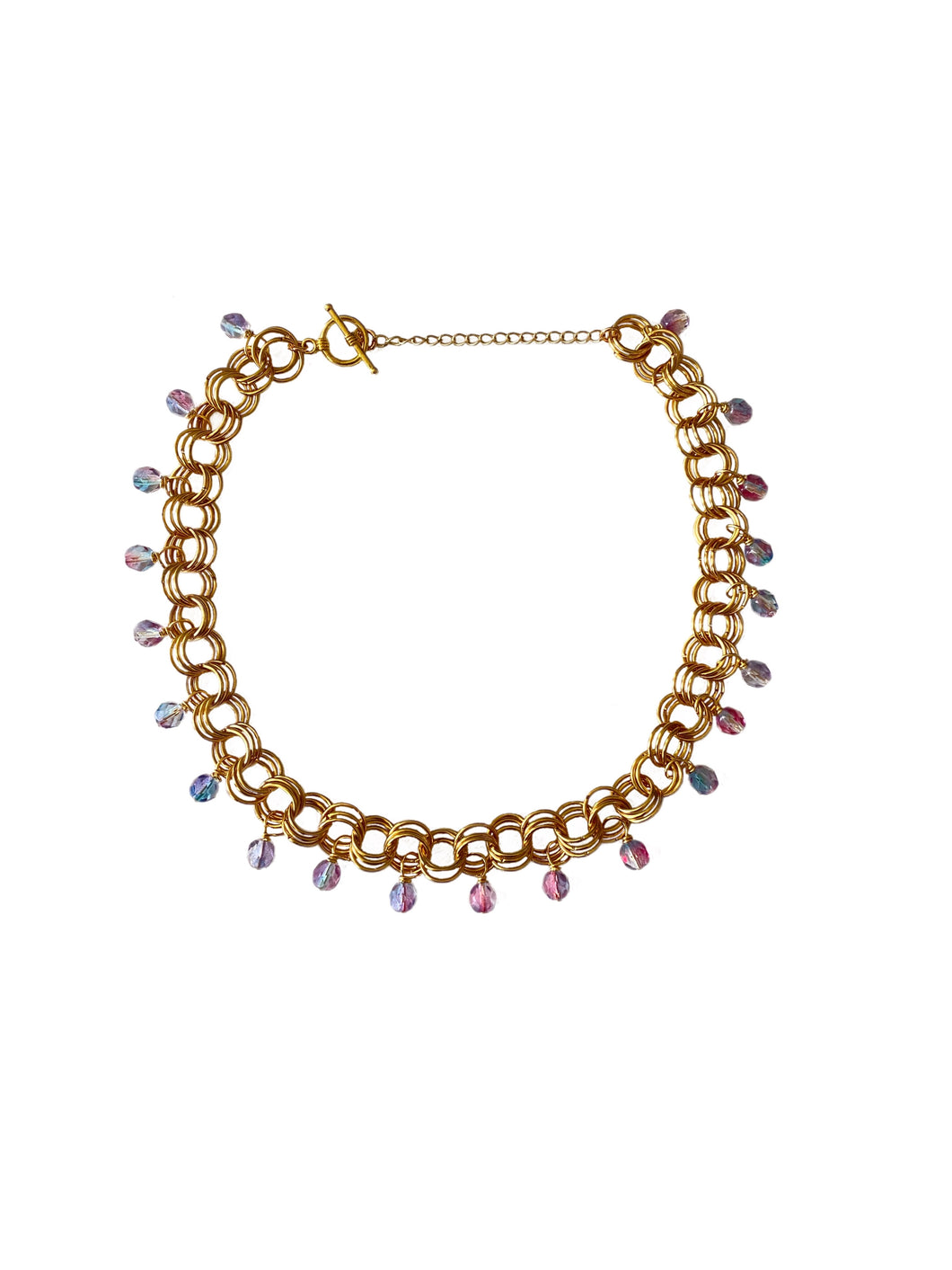The Christina Choker in Pink-Blue
