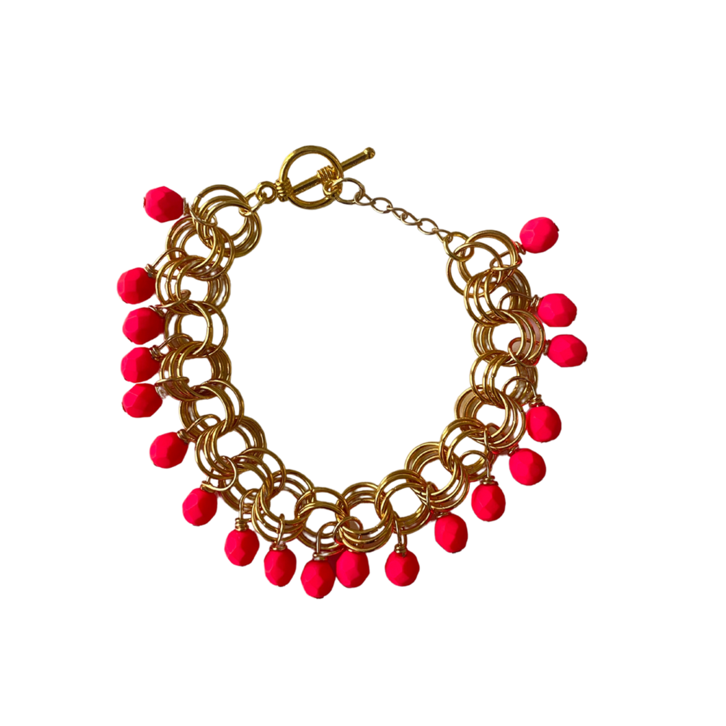 The Donna Bracelet in Neon Pink