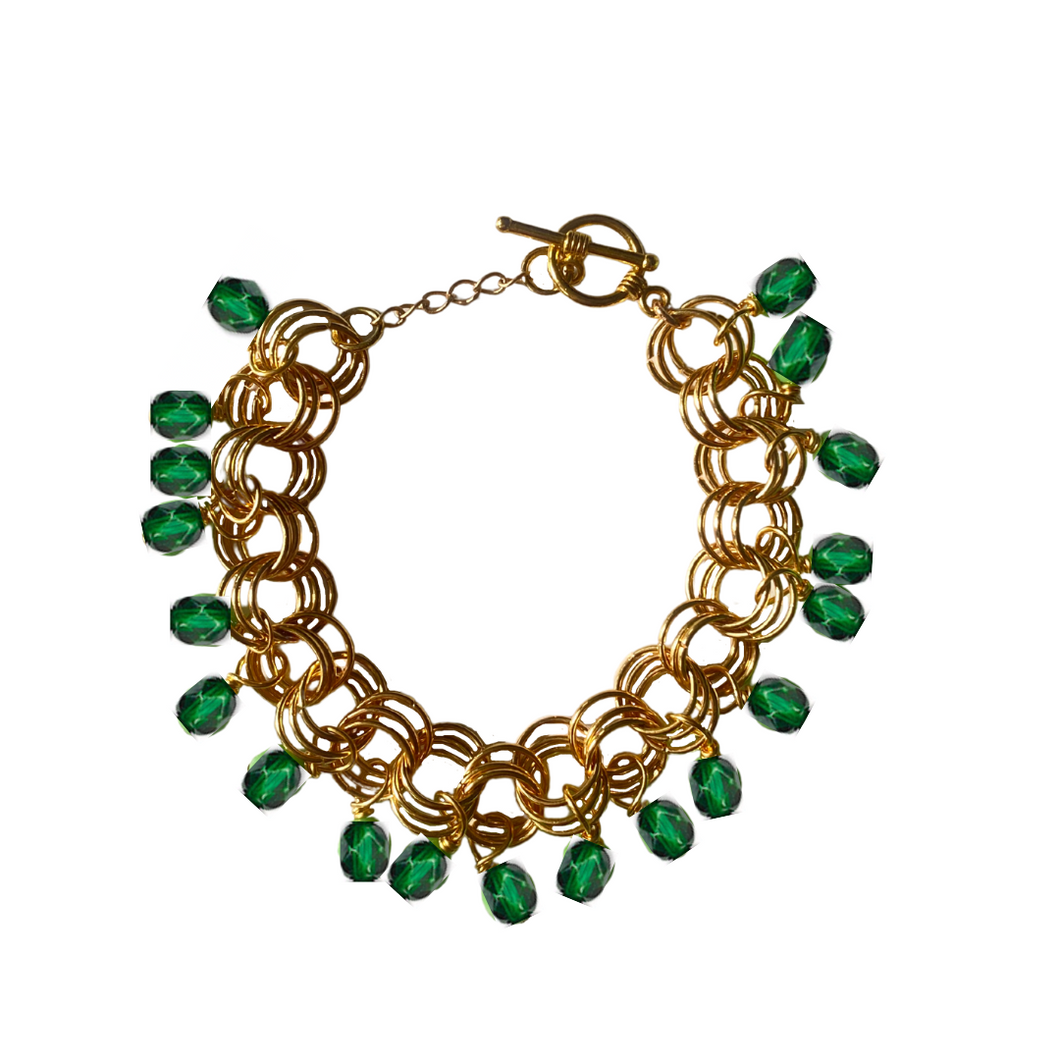 The Donna Bracelet in Emerald Green