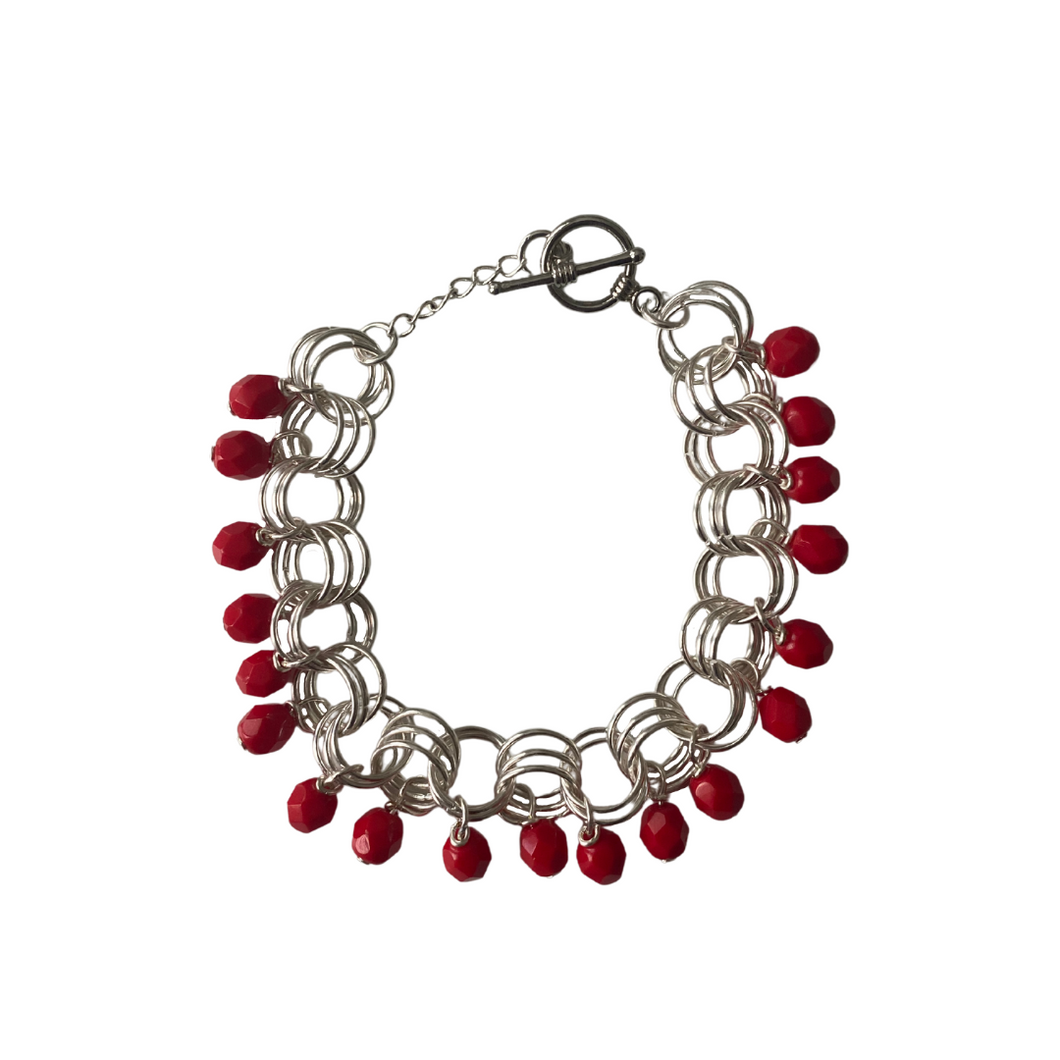 The Donna Bracelet in Opaque Red
