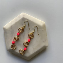 Load image into Gallery viewer, The Kiere Earrings in Neon Pink
