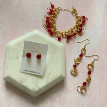 Load image into Gallery viewer, The Kiere Earrings in Ruby Red
