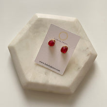 Load image into Gallery viewer, The Morgan Earrings in Ruby Red
