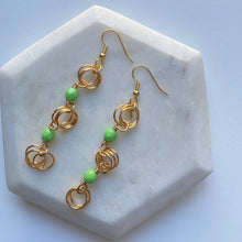 Load image into Gallery viewer, The Kiere Earrings in Opaque Green
