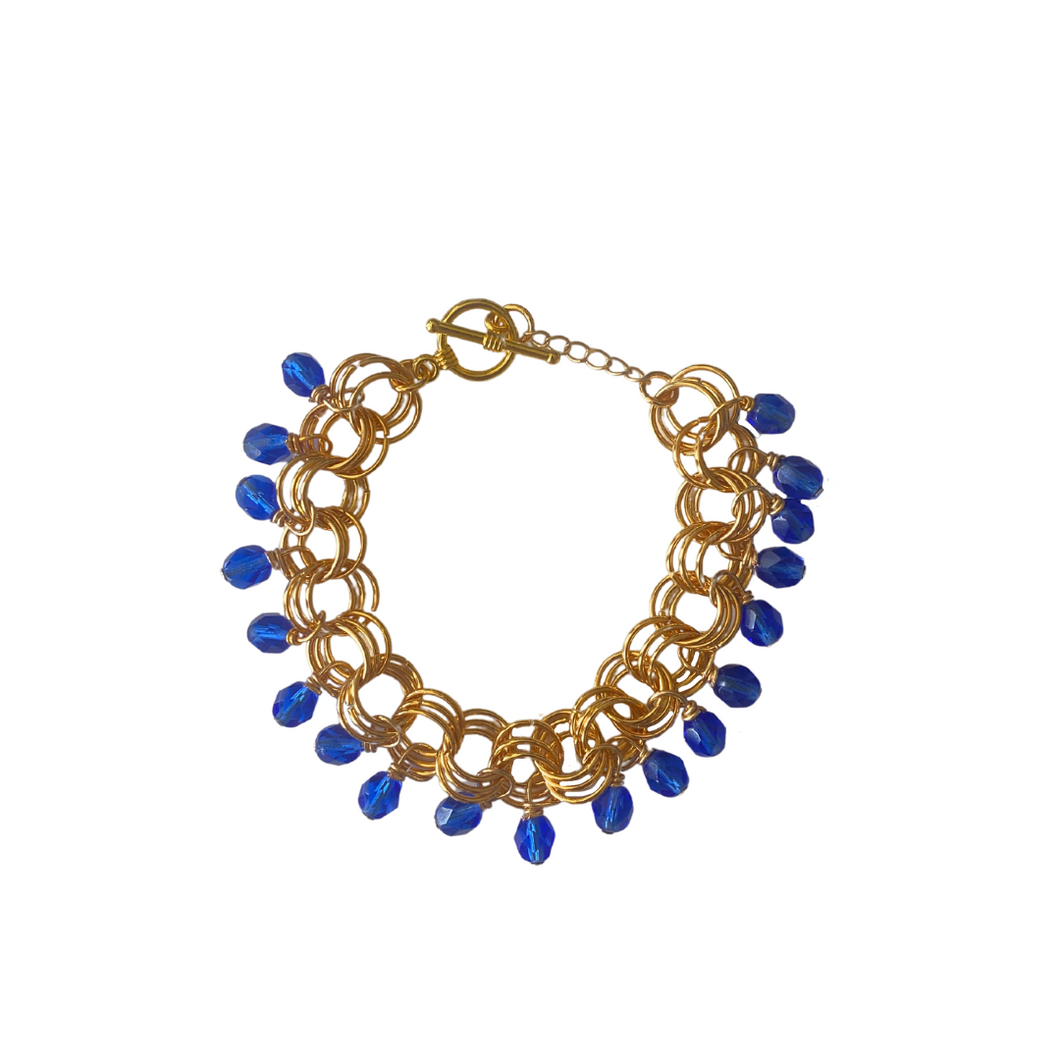 The Donna Bracelet in Light Cobalt Blue